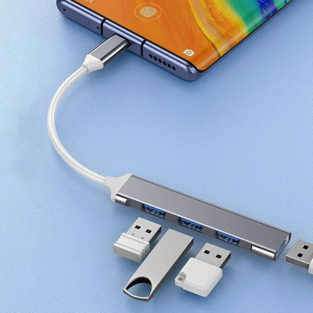 USB 3.0 Hub USB Hub 4 Port High Speed Type C 3.0 Splitter 5Gbps For PC Computer Desktop Laptop Flash Drive HDD Console Printer