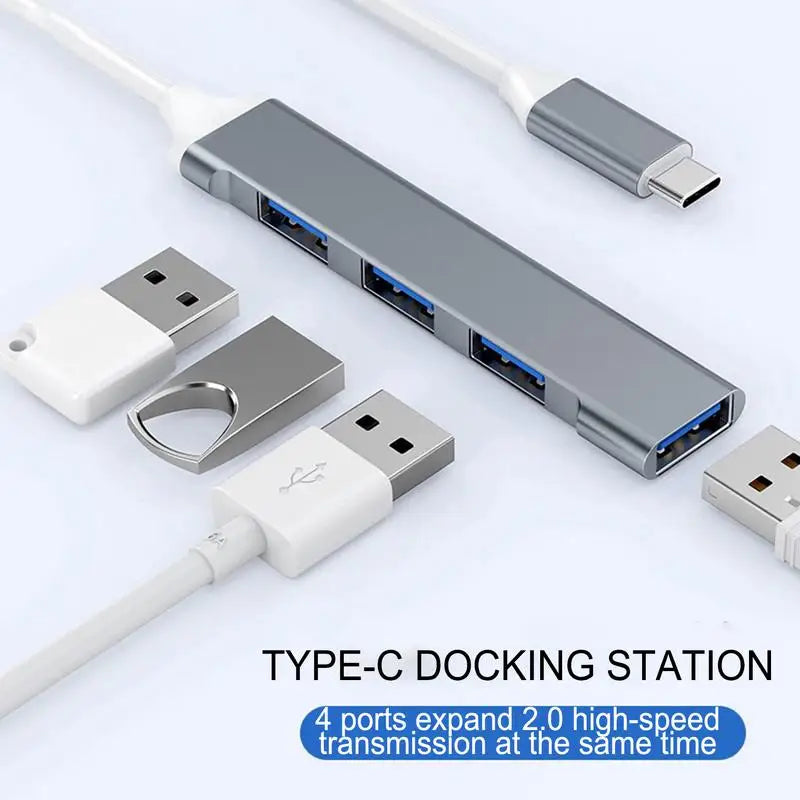 USB 3.0 Hub USB Hub 4 Port High Speed Type C 3.0 Splitter 5Gbps For PC Computer Desktop Laptop Flash Drive HDD Console Printer