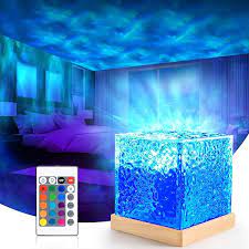 Lampe Aurore en Cristal Rotative 3D 16 Couleurs
