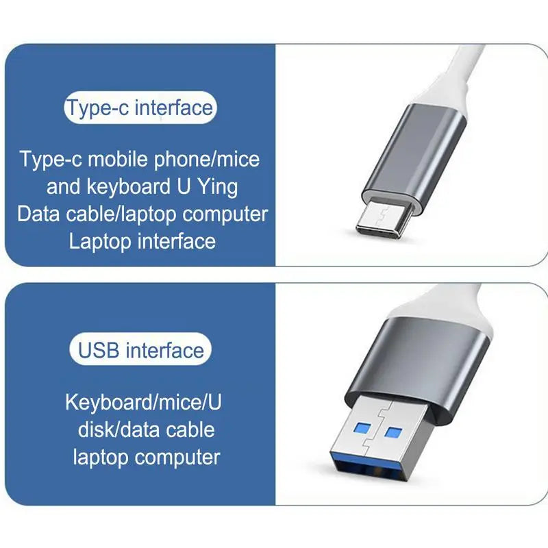 USB 3.0 Hub USB Hub 4 Port High Speed Type C 3.0 Splitter 5Gbps For PC Computer Desktop Laptop Flash Drive HDD Console Printer