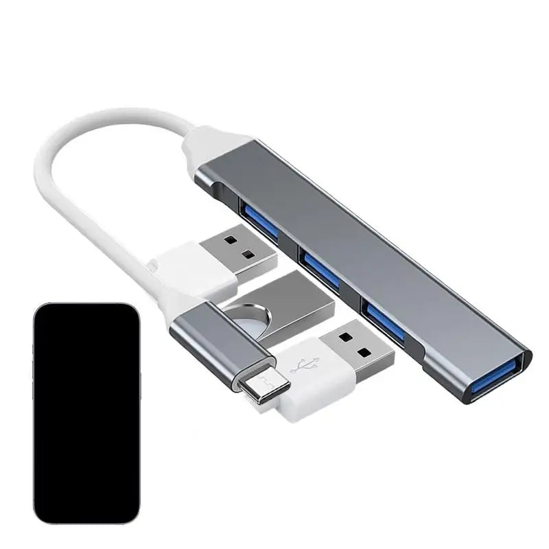 USB 3.0 Hub USB Hub 4 Port High Speed Type C 3.0 Splitter 5Gbps For PC Computer Desktop Laptop Flash Drive HDD Console Printer