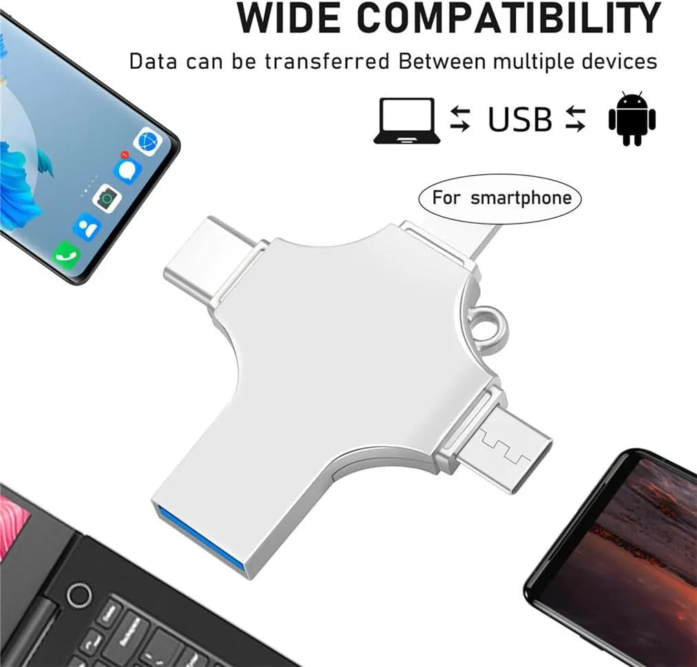 Phone USB Flash Drive 512GB 256GB Photostick High Speed Sticks External Storage Pen Drive 1TB For Phone Copy Photo Videos Files