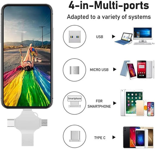 Phone USB Flash Drive 512GB 256GB Photostick High Speed Sticks External Storage Pen Drive 1TB For Phone Copy Photo Videos Files